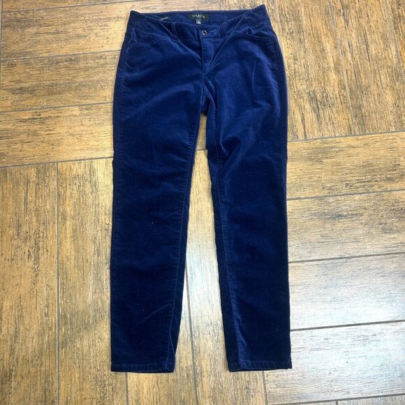 Talbots Navy Blue Velvet Velour Signature Stretch Jeans Size 6 Petite - Picture 12 of 12
